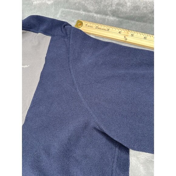 Eddie Bauer Half Zip Fleece Mens XL First Ascent Zip Pocket Blue Gray Outdoors - Picture 9 of 12